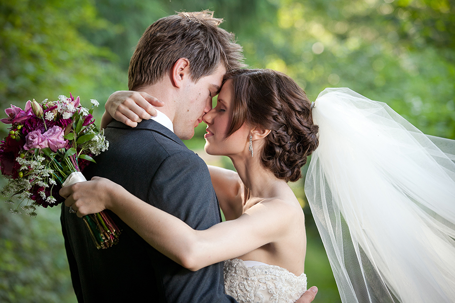 Wedding Portrait Photo aat Green Gates Flowing Lake of Katelyn and Andrew by Seattle Portrait, Wedding, and Engagement Photographer John Vicory from John Shoots Weddings
