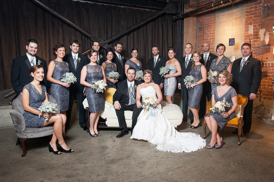 Wedding Portrait of Brian and Michelles Bridal Party by Seattle Portrait, Wedding, and Engagement Photographer John Vicory from John Shoots Weddings