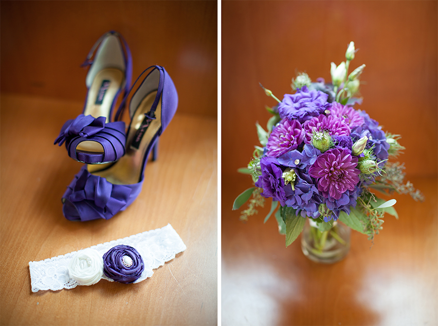 Wedding Detail photos of the brides shoes and bouquet by Seattle Portrait, Wedding, and Engagement Photographer John Vicory from John Shoots Weddings